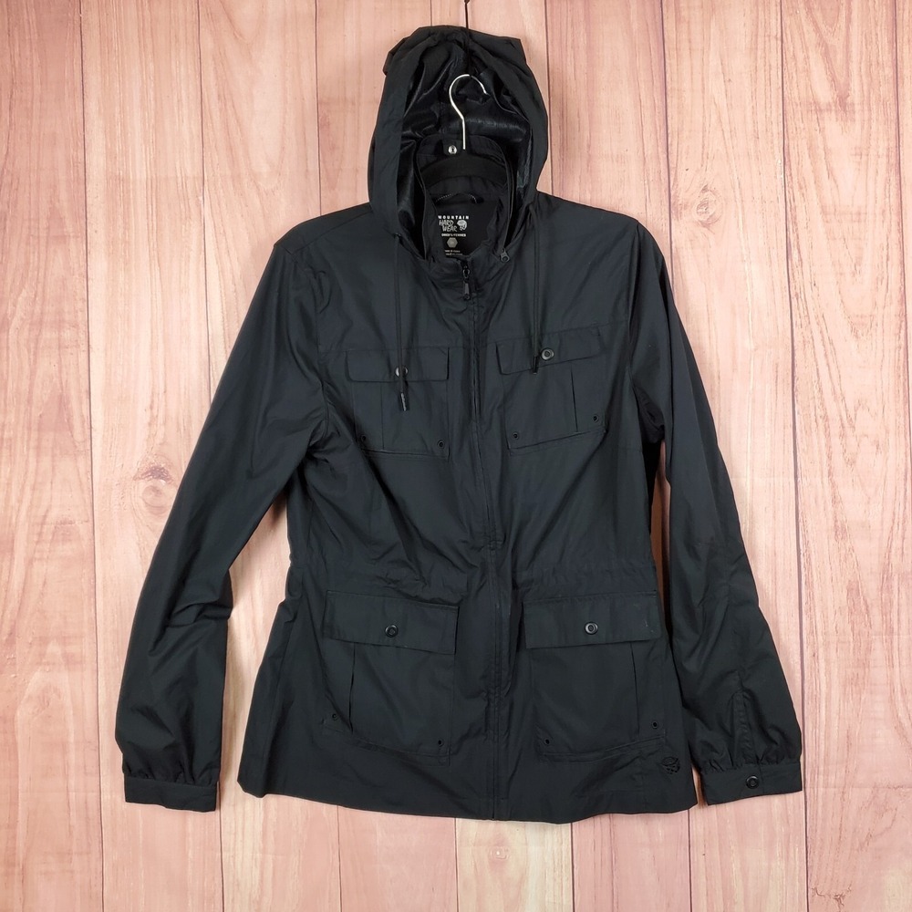 Mountain Hardwear Womens Lightweight Jacket Sz 10 Full Zip Black Coat